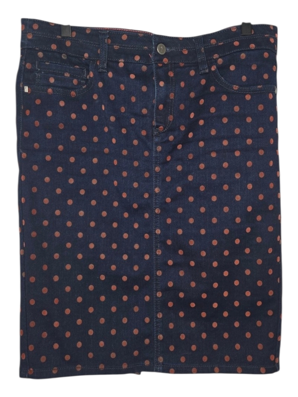 Pilcro Womens Polka Dot Denim Jean Pencil Skirt Size 29